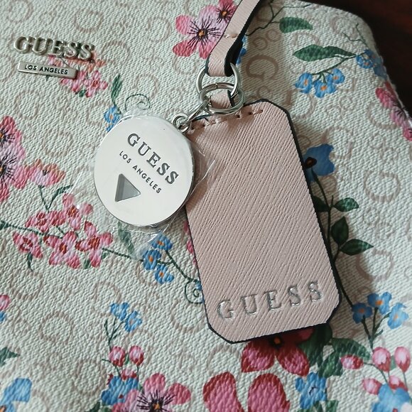 GUESS Bag Purse Handbag Satchel Floral Faux Leather NEW - Picture 11 of 14